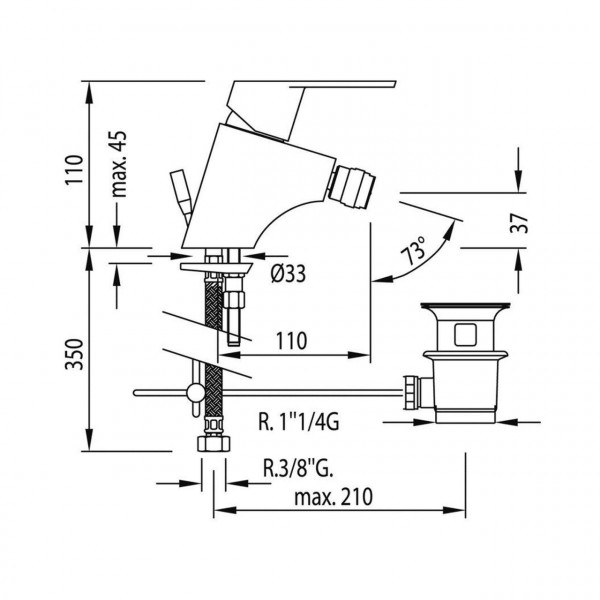Смеситель для биде TRES BM 139120 (000004316)