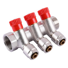 Коллектор CRISTAL 1Gх1/2*16 - 3-ой (под 35*) с перекрытием (NM-1016) (000004811)