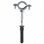 Хомут в сборе CR 1/2″ (20-23мм) с винтом-шурупом 8*80 и дюбелем в уп., серый (000006302)