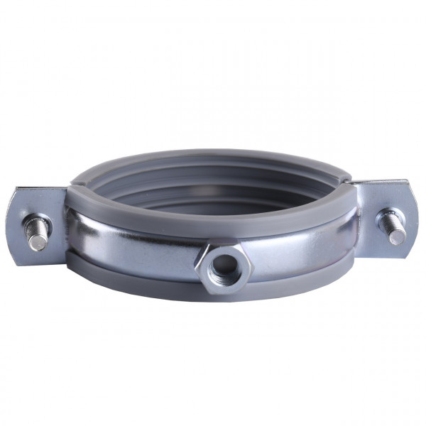 Хомут в сборе CR 2″ (59-65мм) с винтом-шурупом 8*100 и дюбелем в уп., серый (000006306)