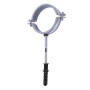 Хомут в сборе CR 2 1/2″ (70-80мм) с винтом-шурупом 8*100 и дюбелем в уп., серый (000006307)
