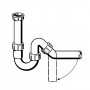 Сифон для раковины VIEGA 1 1/2″х40 без патр. 45° пластик белый трубный б/г 102821 (000006851)