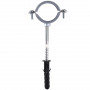Хомут в сборе CR 1 1/4″ (42-47мм) с винтом-шурупом 8*80 и дюбелем в уп., серый (000007348)