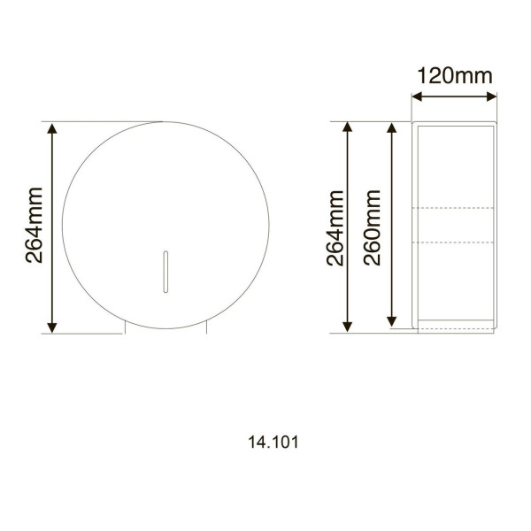 Диспенсер для туалетной бумаги HOTEC 14.101 Stainless Steel (000007810)