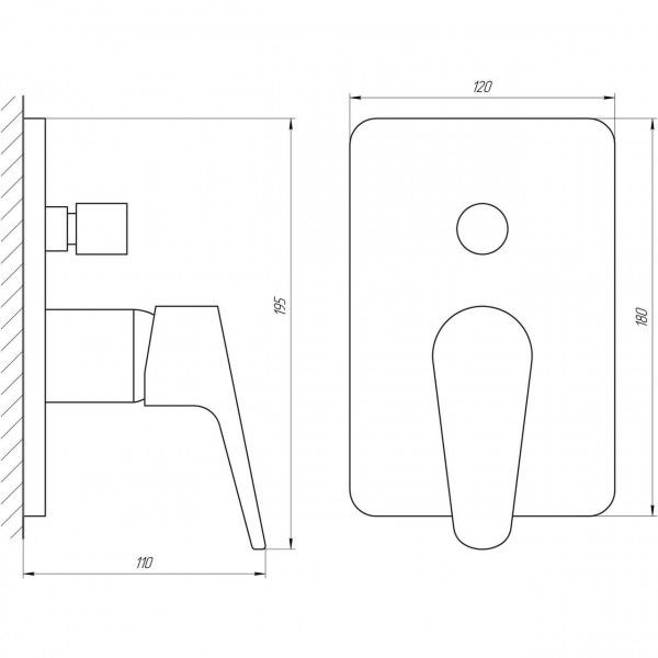 Смеситель для душа Cristal NSH-111 (000007848)