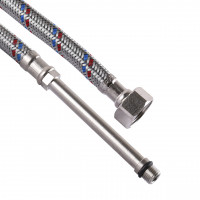 Шланг для змішувача Solomon (нерж.) М10х1/2″ 0,5м HY6201 A LONG-штуцер 70мм (000008011)