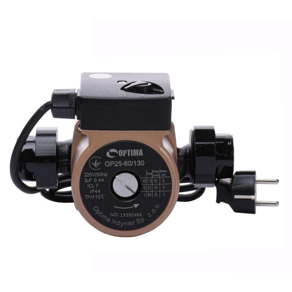 Насос циркуляционный Optima OP25-60 130мм + гайки, + кабель с вилкой! (000008366)