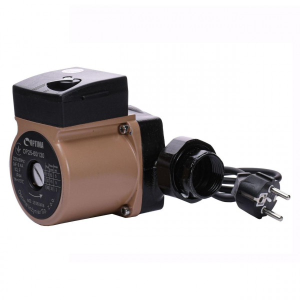 Насос циркуляционный Optima OP25-60 130мм + гайки, + кабель с вилкой! (000008366)