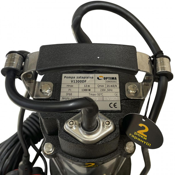 Насос фекальный с режущим механизмом Optima V1300 DF 1,3кВт (000008686)