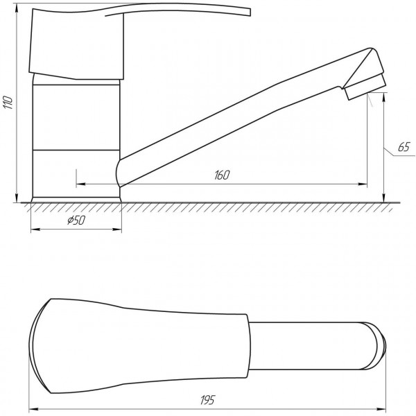 Змішувач для умивальника Globus Lux QUEENSLAND GLQU-103M (000008758)