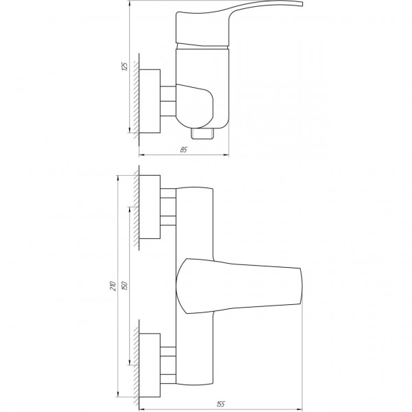 Смеситель для душа Globus Lux QUEENSLAND GLQU-105 (000008761)