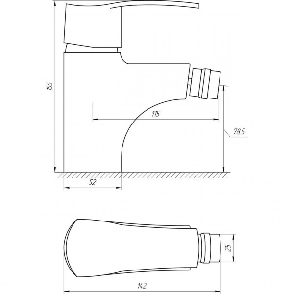 Змішувач для біде Globus Lux QUEENSLAND GLQU-106 (000008762)
