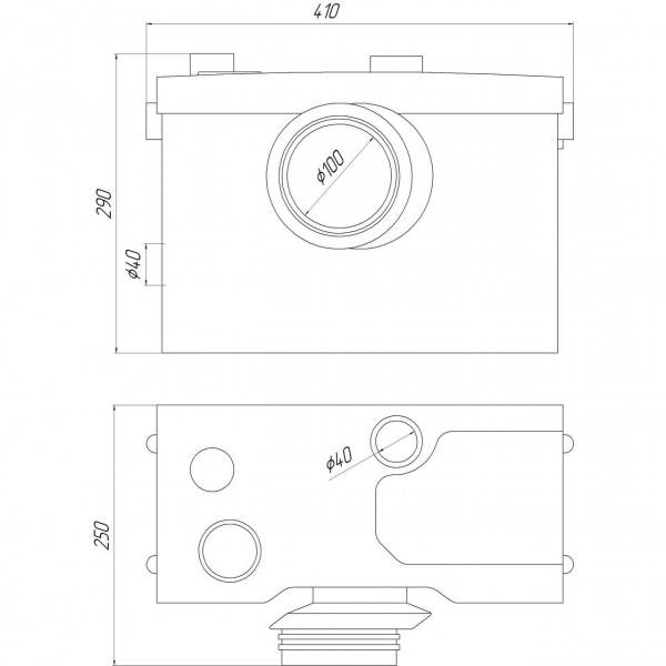Канализационная установка VOLKS pumpe WC600D (WC3) (000008902)