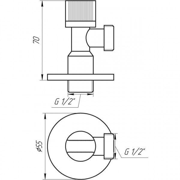 Кран кульовий кутовий SOLOMON 1/2″х1/2″ A7032 (000009200)