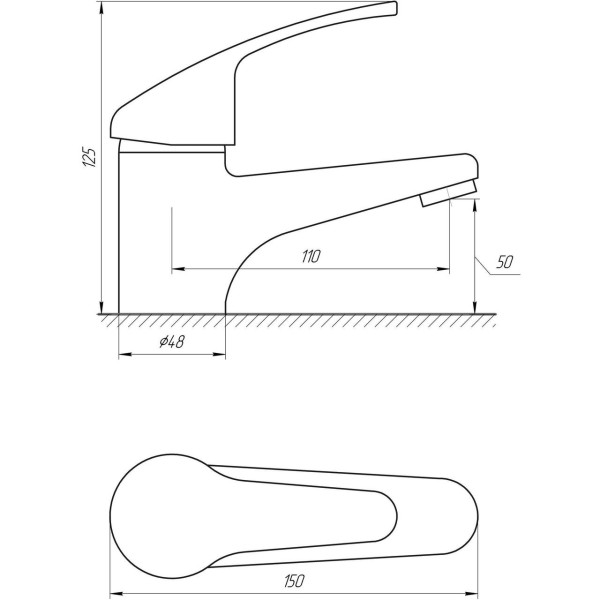 Смеситель для умывальника Globus Lux Solly GLSO-0101 (000009285)