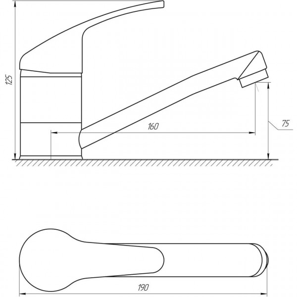 Смеситель для умывальника Globus Lux Solly GLSO-0203М (000009293)