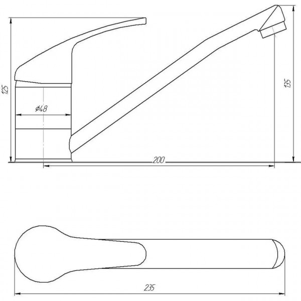 Смеситель для кухни Globus Lux Solly GLSO-0103 (000009353)