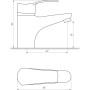 Змішувач для умивальника Globus Lux QUEENSLAND GLQU-0222 (000009422)