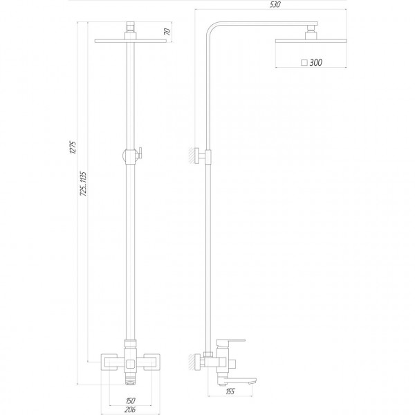 Душевая система Globus Lux MILANO DS0026 (000009439)
