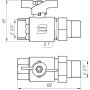 Кран шаровый прямой с американкой SELBA 3/4″ КБ SL1509 (000009631)
