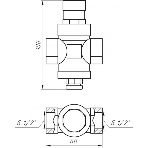 Редуктор под манометр ITAP 1/2″ 361 (000009719)