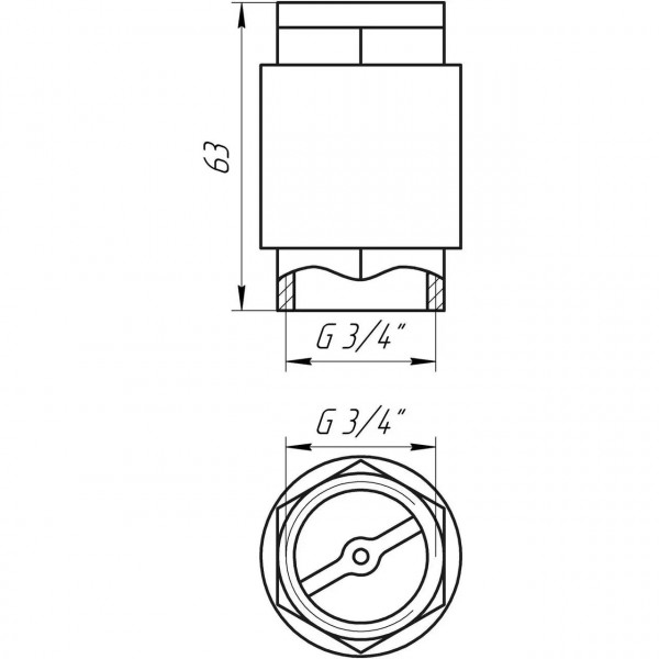 Клапан обратного хода воды SELBA 3/4″ SL1541 (000010256)