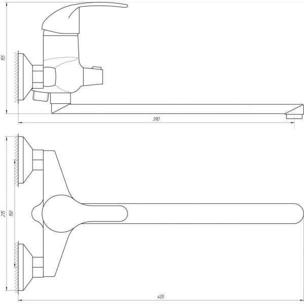 Смеситель для ванны DOMINO ACCENT DAC-208 (000010466)