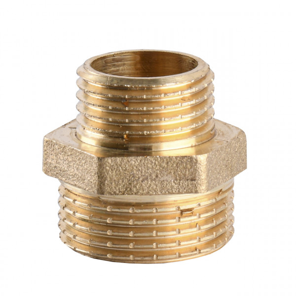 Ніпель редукційний латунний 3/4″ЗР х 1/2″ЗР штампований А0511А VA (000010509)