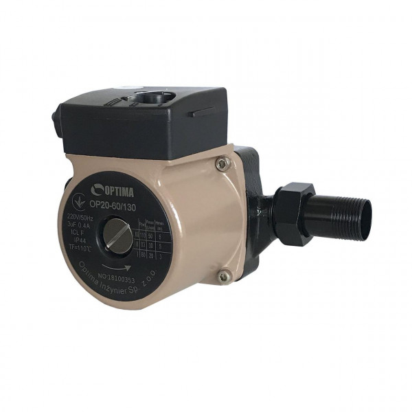Насос циркуляционный Optima OP20-60 130мм + гайки, + кабель с вилкой! (000010569)