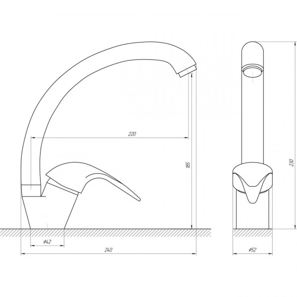 Смеситель для кухни EcoMix ENERGO E-GEZ-203S-WH (000010640)