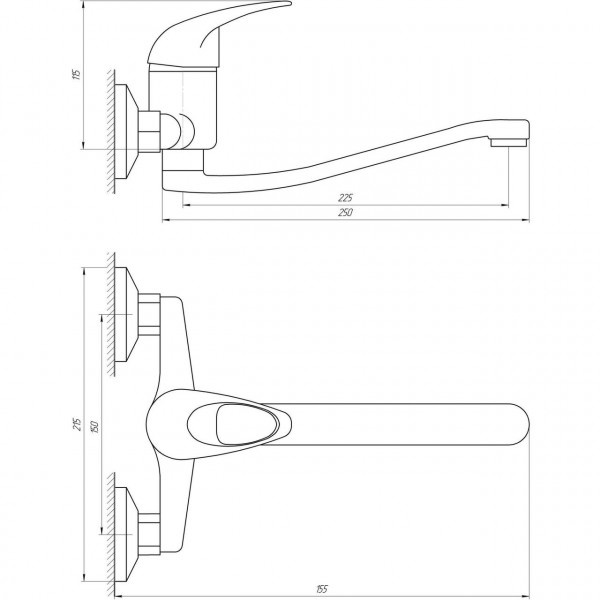 Смеситель для кухни EcoMix ELIT EM-104 (000010643)