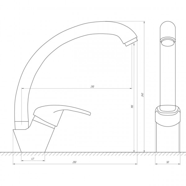 Смеситель для кухни Globus Lux Caprice GLCA-0103S (000010647)