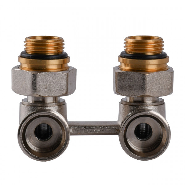 Узел нижнего подключения панельного радиатора SOLOMON NV 5102 угловой шаровой 3/4″ (000010945)