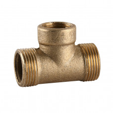 Тройник редукционный латунный 3/4″НР х 1/2″ВР х 3/4″НР литейный усиленный 664Б (000011657)