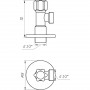 Кран вентильный угловой SOLOMON 1/2″х 1/2″ 160403 (000012017)