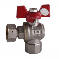 Кран шаровый угловой с накидной гайкой SOLOMON 1/2″ ВВ PN40 160401 (000012104)