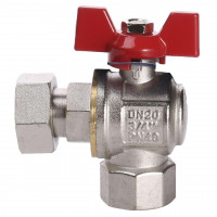 Кран кульовий кутовий з накидною гайкою SOLOMON 3/4″ ВВ PN40 160401 (000012105)