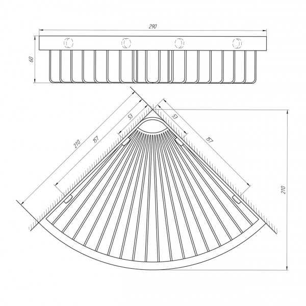Полка угловая TOPAZ 4115-1 (000012273)