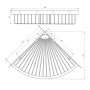 Полка угловая TOPAZ 4115-1 (000012273)