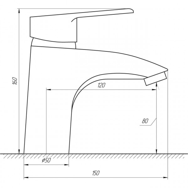 Смеситель для умывальника DOMINO BLITZ DBC-401 (000012622)