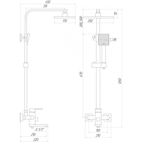 Душевая система DOMINO MALIBU DMS-0025 (000013397)