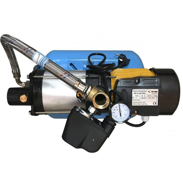 Насосная станция Optima MH-N1100 INOX-24 1,1кВт многоступ нерж,колеса на ГРЕБЁНКЕ (000013512)