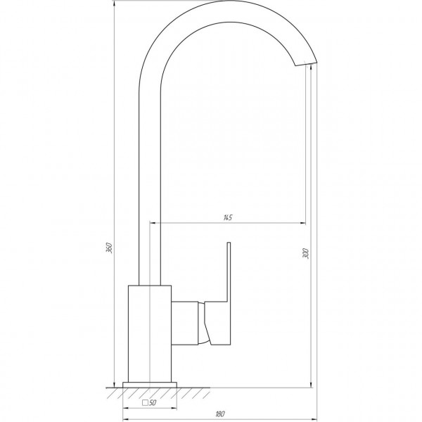 Смеситель для кухни Globus Lux Milano GLM-203SQ-FRANKE (000014944)
