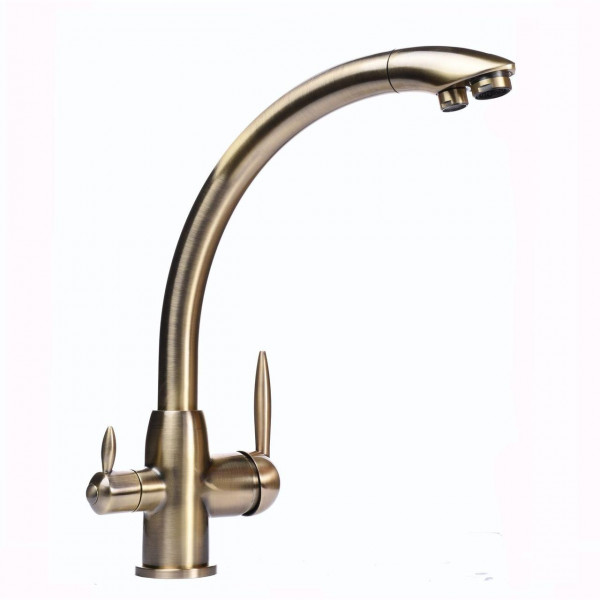 Смеситель для кухни под осмос Globus Lux LAZER GLLR-0777-9-BRONZE (000014962)