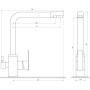 Смеситель для кухни под осмос Globus Lux LAZER GLLR-0100-8-STSTEEL (000014965)