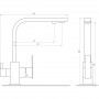 Змішувач для кухні під осмос Globus Lux LAZER GLLR-0111 (000014966)