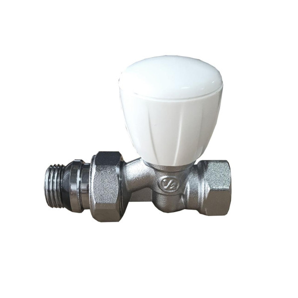 Кран радиаторный прямой SOLOMON 1/2″ с резиновым уплотнителем 161404 верх (000015233)