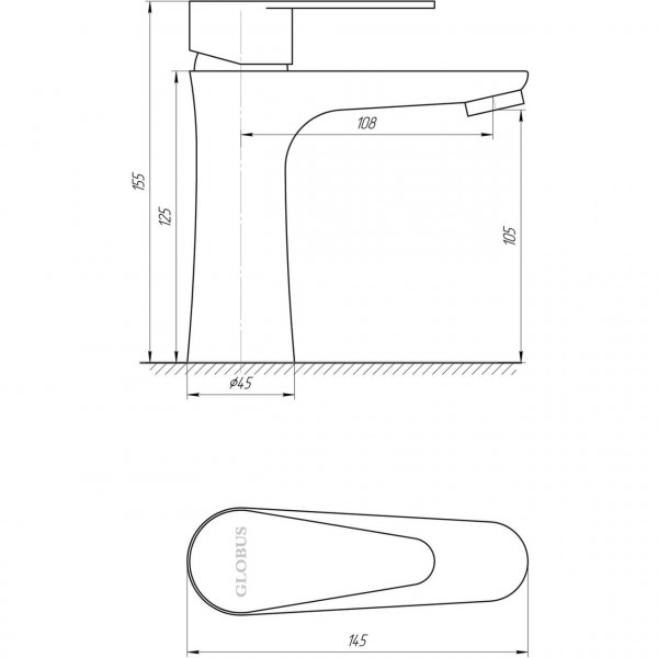 Смеситель для умывальника Globus Lux MAIN SM-101 (000016095)