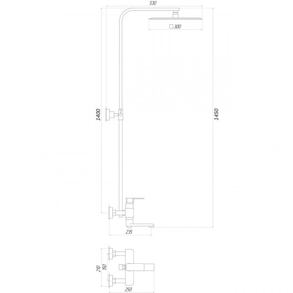 Душевая система Globus Lux MILANO VAN-GLM0007 (000017069)