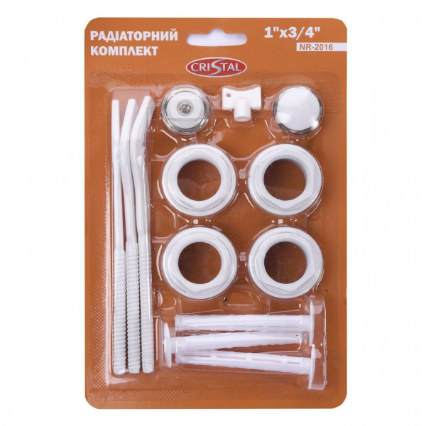 Комплект футорок секционного радиатора CRISTAL NR-2016 3/4″с 3-кронштейнами (HT 416) (000017262)